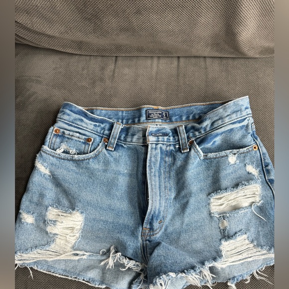 Abercrombie and Fitch high rise denim shorts size 27 - Picture 1 of 3